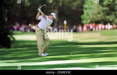 VICTOR CHANDLER MAÎTRES BRITANNIQUES À WOBAN. 9/9/1999. LEE WESTWOOD JOUE SA 2E SUR LA 4E. Banque D'Images