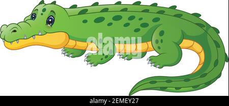 Vector illustration de crocodile Dessin Animé Illustration de Vecteur