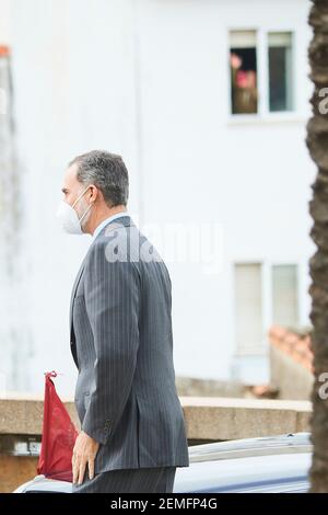 Caceres, Madrid, Espagne. 25 février 2021. Le roi Felipe VI d'Espagne assiste à l'ouverture du Musée d'art contemporain Helga de Alvear le 25 février 2021 à Caceres, Espagne crédit: Jack Abuin/ZUMA Wire/Alay Live News Banque D'Images