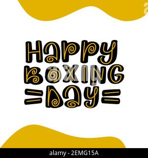 Illustration vectorielle Happy Boxing Day isolée sur fond blanc Illustration de Vecteur