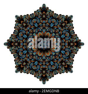 Éléments de décoration vintage avec motif oriental. Modèle de yoga. Mandalas. L'Islam, l'arabe et la culture turque indien au Pakistan. Vector illustration. Illustration de Vecteur