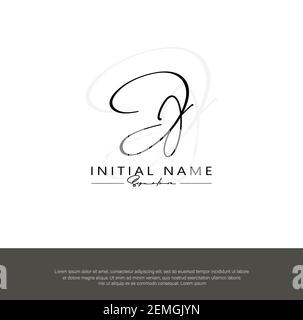 J J JJ lettre initiale écriture manuscrite et logo de signature. Logo original du vecteur de beauté .mode, boutique, floral et botanique Illustration de Vecteur