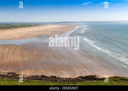 Sentier côtier du sud-ouest longeant Saunton Sands, Devon, Royaume-Uni Banque D'Images