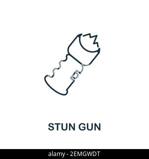 Icône pistolet. Un élément simple de la collection de policiers. Icône Creative Stun Gun pour la conception Web, les modèles, les infographies et plus encore Illustration de Vecteur