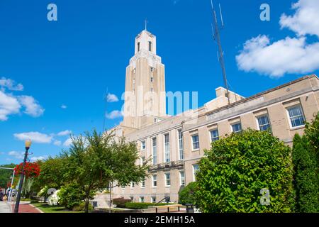 Hôtel de ville de Pawtucket sur Roosevelt Avenue dans le centre-ville de Pawtucket, Rhode Island RI, États-Unis. Banque D'Images