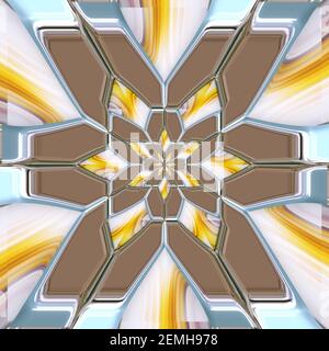 Ornement de tuiles en plastique coloré avec décoration Banque D'Images