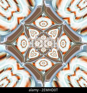 Ornement de tuiles en plastique coloré avec décoration Banque D'Images