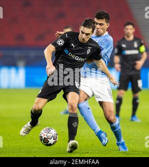 Florian Neuhaus (BMG), Rodrigo (ville) Borussia Mönchengladbach - Manchester City Budapest, 24.02.2021, Fussball; Ligue des champions, saison 2020/21 FOT Banque D'Images