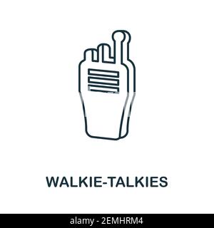 Icône Talkies-walkies. Un élément simple de la collection de policiers. Icône Creative Walkie-Talkies pour la conception Web, les modèles, les infographies et plus encore Illustration de Vecteur