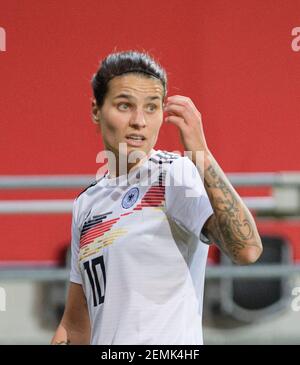 Dzsenifer MAROZSAN (GER) Gesture, Gesture, Soccer Laenderspiel femmes, mini-tournoi - trois nations. Un but, Allemagne (GER) - Belgique (bel) 2: 0, le 21 février 2021 à Aix-la-Chapelle/Allemagne. Â | utilisation dans le monde entier Banque D'Images