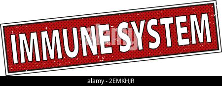 SYSTÈME IMMUNITAIRE Stamp in Grunge Design Isolaten sur fond blanc. Illustration vectorielle Illustration de Vecteur