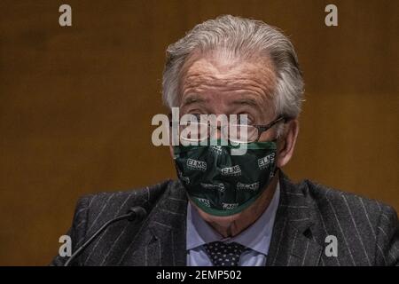 Le congressiste Richard Neal (D-ma) s'exprime à l'audience du Comité des finances du Sénat au Capitole des États-Unis le 25 février 2021 à Washington, DC. Katherine Tai est le président choisi par Joe Bidens pour le représentant commercial américain. Photo de Tasos Katopodis/Pool/ABACAPRESS.COM Banque D'Images