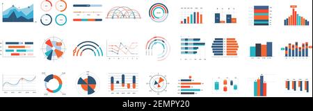 Graphiques infographiques. Diagrammes d'activité, graphiques et organigramme pour le processus de progression du flux de travail. Finance les éléments vectoriels du rapport annuel Illustration de Vecteur