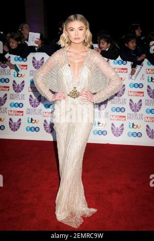 Georgia Toffolo arrive au Daily Mirror Pride of Britain Awards 2018, à l'hôtel Grosvenor, Londres. Date de la photo: Lundi 29 octobre 2018. Le crédit photo devrait se lire: David Jensen Banque D'Images