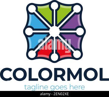 Icône de ligne vectorielle de molécule - icône de ligne mince simple, élément de conception de qualité supérieure Illustration de Vecteur