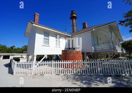 SANIBEL, FLORIDE -29 JANVIER 2020- vue sur le phare de l'île de Sanibel (point Ybel Light) dans le comté de Lee, Floride. Banque D'Images