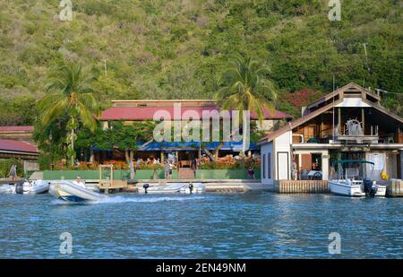 The Crawl Pub, Bitter End Yacht Club, Gorda Sound, Virgin Gorda, Îles Vierges britanniques Banque D'Images