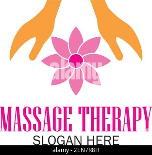 La thérapie de massage avec le logo de l'espace pour votre texte / slogan slogan, vector illustration Illustration de Vecteur