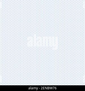Papier quadrillé. Grille isométrique sur fond blanc. Illustration transparente à lignes abstraites. Motif géométrique blanc pour l'école, les copybooks, les carnets Illustration de Vecteur