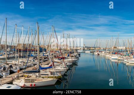 Port de plaisance de Sète, dans l'Hérault, dans l'Occitanie, France Banque D'Images