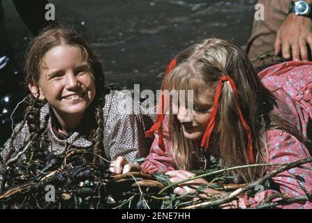 Little House on the Prairie TV Series 1974 - 1983 USA Directeur : Michael Landon Melissa Gilbert, Alison Arngrim Banque D'Images