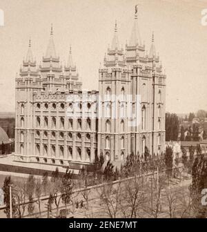 La fierté des Mormans, le Temple, Salt Lake City, Utah, USA, vers 1894 Banque D'Images