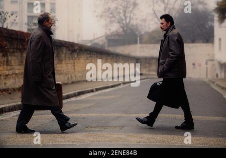 L'Homme du train année : 2002 - France Directeur : Patrice Leconte Johnny Hallyday, Jean Rochefort Banque D'Images