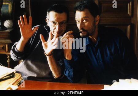 L'Homme du train année : 2002 - France Directeur : Patrice Leconte Patrice Leconte, Johnny Hallyday Banque D'Images