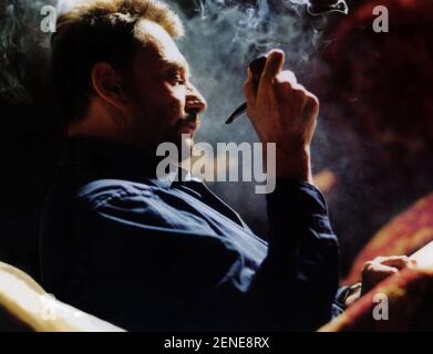 L'Homme du train année : 2002 - France Directeur : Patrice Leconte Johnny Hallyday Banque D'Images