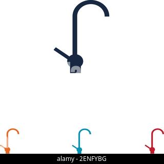 Icônes des robinets, icône du robinet d'eau. Illustration vectorielle Illustration de Vecteur