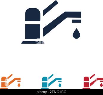 Icônes des robinets, icône du robinet d'eau. Illustration vectorielle Illustration de Vecteur
