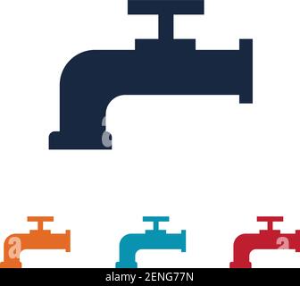Icônes des robinets, icône du robinet d'eau. Illustration vectorielle Illustration de Vecteur