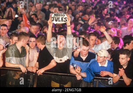 Foule au Homelands Festival, Mosney Holiday Center, County Meath, Irlande. Banque D'Images