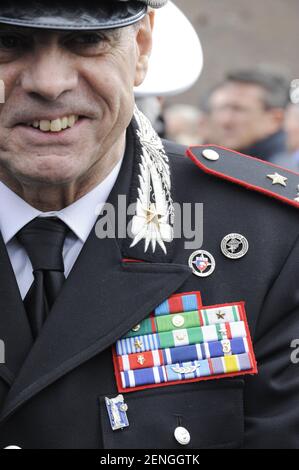 Armée de talien, officiers supérieurs lors d'une cérémonie militaire Banque D'Images