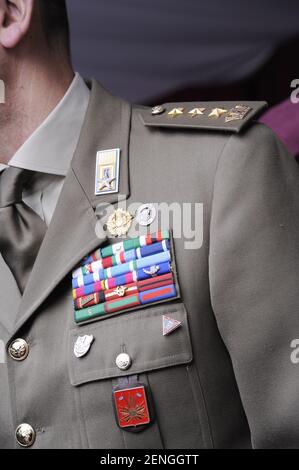 Armée de talien, officiers supérieurs lors d'une cérémonie militaire Banque D'Images