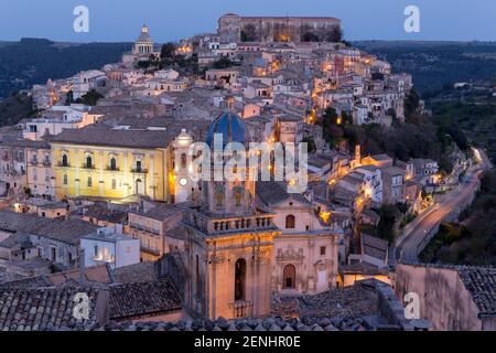 Italie,Sicile,Ragusa Ibla, vue sur la ville Banque D'Images