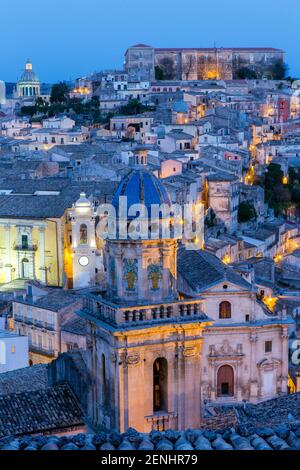 Italie,Sicile,Ragusa Ibla, vue sur la ville Banque D'Images
