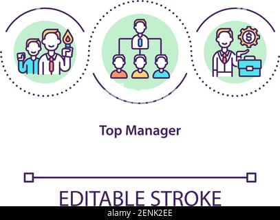 Icône du concept de responsable principal Illustration de Vecteur