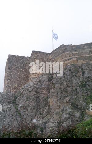 Pierre Berthuel / le Pictorium - neige sur Athènes - 15/02/2021 - Grèce / Attique / Athènes - le grec la capitale connaît une vague de froid et une Banque D'Images