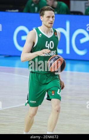 Madrid, Espagne. 25 février 2021. Marius Grigonis de Zalgiris Kaunas lors du match de basket-ball EuroLeague de Turkish Airlines entre Real Madrid et Zalgiris Kaunas le 25 février 2021 au WiZink Centre de Madrid, Espagne - photo Irina R Hipolito/Espagne DPPI/DPPI/LiveMedia crédit: Paola Benini/Alay Live News Banque D'Images