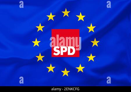 Europawahl, Eurostern, UE, Partei, Parteien, Wahl, Wähler, logo, SPD, Banque D'Images