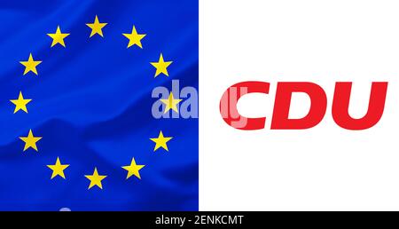 Europawahl, Eurostern, UE, Partei, Parteien, Wahl, Wähler, logo, CDU Banque D'Images