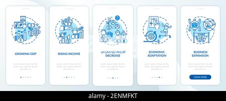 Croissance de l'écran de la page d'application mobile d'intégration des produits domestiques bruts avec des concepts Illustration de Vecteur