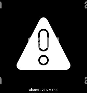 Icône de glyphe d'avertissement en mode sombre Illustration de Vecteur