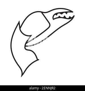 Icônes d'art de la ligne de crabes pour applications ou sites Web Illustration de Vecteur