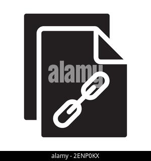 Copier l'icône de vecteur plat des fichiers de lien pour les applications et les sites Web Illustration de Vecteur