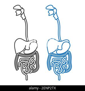 Icône de vecteur de dessin au trait de l'anatomie humaine pour les applications et les sites Web Illustration de Vecteur