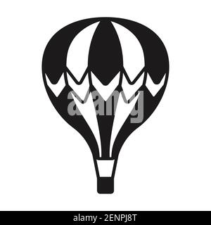 Icône en forme de ballon à air chaud ou de vecteur de vol en forme de ballon pour les applications et le site web Illustration de Vecteur