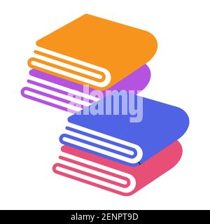Piles de serviettes de bain pliées ou de serviette de main plate icône pour applications ou site web Illustration de Vecteur