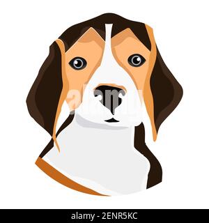 Flat Vector un chien d'animaux pour applications ou site Web Illustration de Vecteur